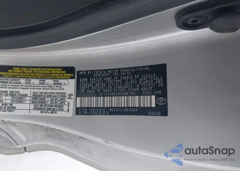 2006 Toyota Camry Solara Sle z USA, uszkodzony, nr VIN 4T1FA38P26U086788